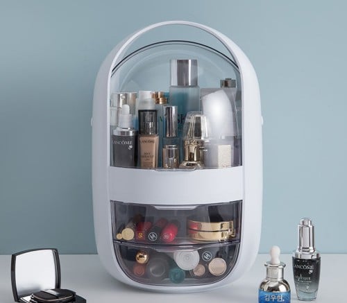 دولاب تخزين مستحضرات التجميل مع غطاء مانع للغبار و...