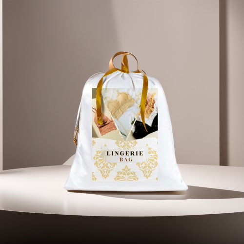 كيس ستان لحفظ الملابس الداخلية بتصميم مطبوع