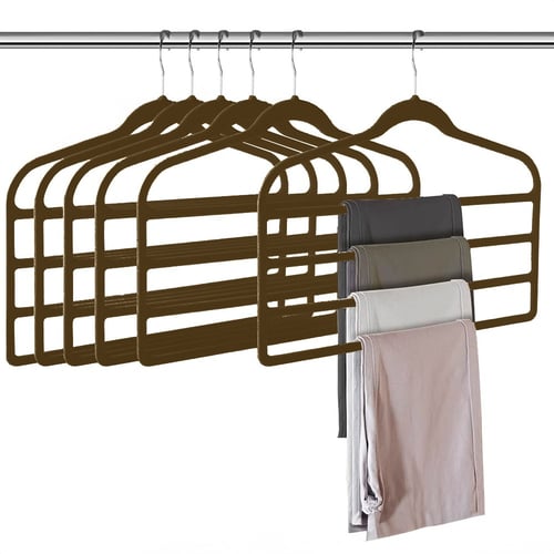 شماعة مخملي فاخر متعدد الطبقات للأحزمة والأوشحة بن...