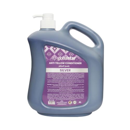 بلسم شعر جالون سلفر للشعر المصبوغ 4 لتر من جلوبال...