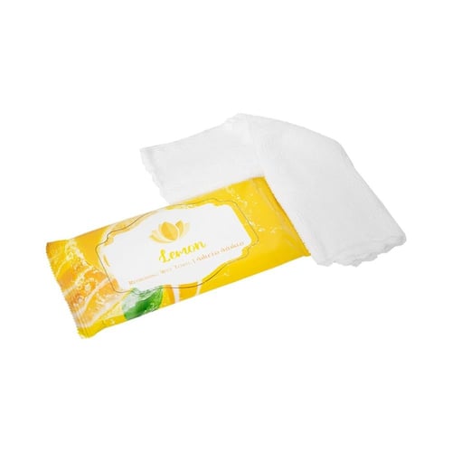 فوطة منشفة مبللة منعشة للوجه قطنيه ليمون 25 حبة