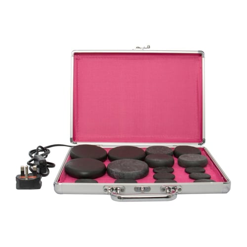 جلوبال ستار شنطة تسخين احجار مساج 16 قطعة من الاحج...