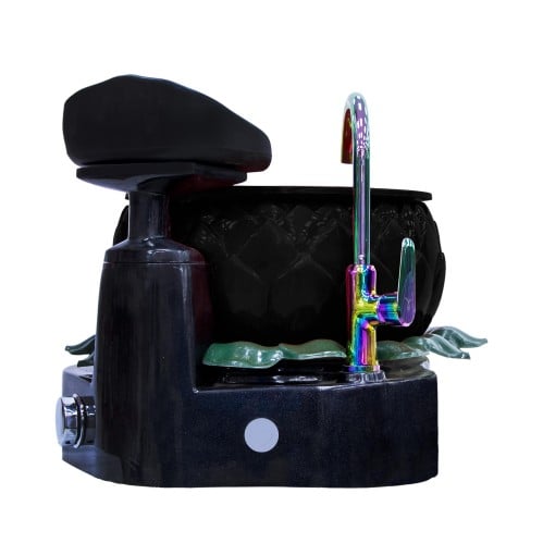 حوض اقدام جاكوزي اسود من بلاك T066