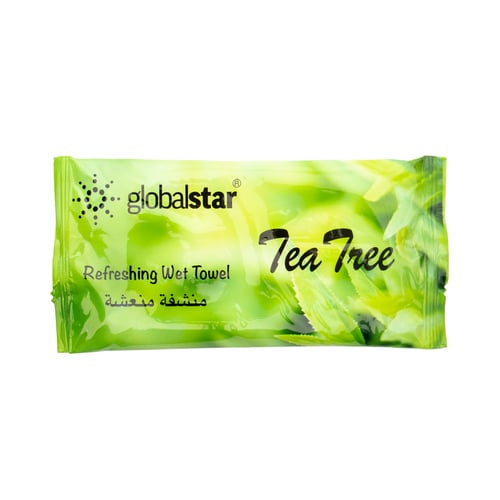 جلوبال ستار منشفة مبلله ومنعشة للوجه قطنيه شجرة ال...
