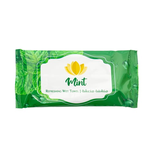 منشفة مبللة ومنعشة للوجه نعناع 25 حبة