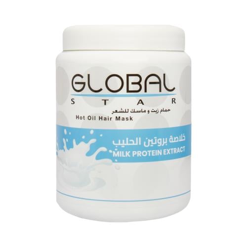 جلوبال ستار ماسك وحمام زيت شعر بروتين الحليب 1 L