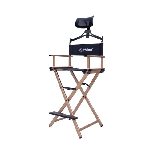 كرسي مكياج متنقل من جلوبال ذهبي بمسند راس MY