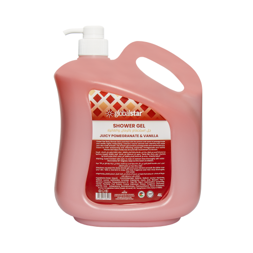 سائل استحمام رمان وفانيلا من جلوبال ستار 4 لتر