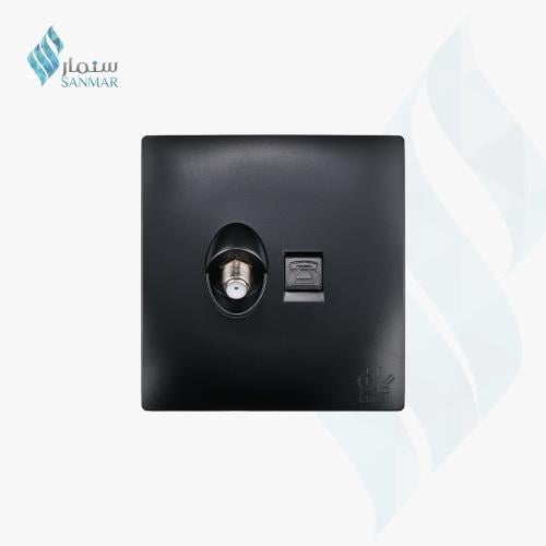 فيش دش مع تلفون اسود بيانو 7x7