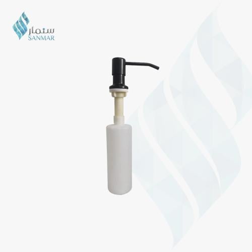 مضخة صابون ستانلس ستيل اسود وفضي