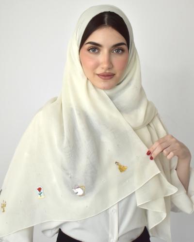 Enchanted White Hijab