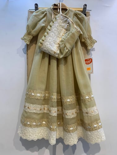 طقم بيبي 4 قطع قماش بوال مع كوفلة قطن تصميم بنت نو...