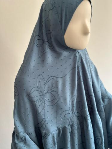 شرشف صلاة بناتي قطن بارد اللون ازرق