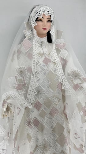 المسدح الهاشمي المميز شيفون مطرز بخيوط الحرير والك...