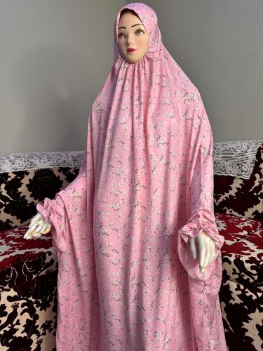 شرشف صلاة بخنق واسع ومريح قطن بارد موديل 2