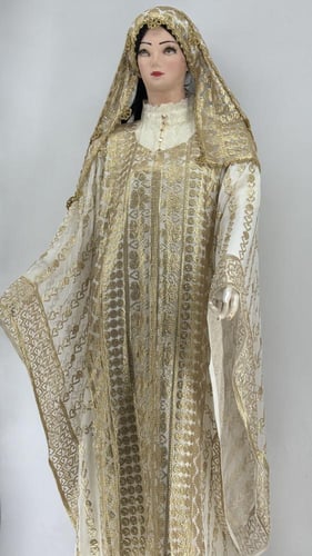 المسدح الهاشمي مطرز بالترتر الكنتيل الذهبي الأصلي...