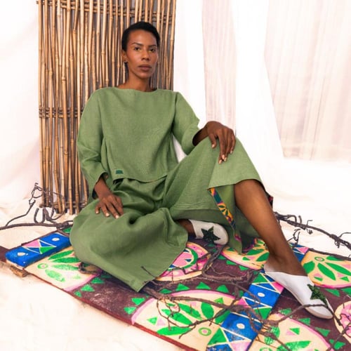 Grass Shades Linen Matching Set