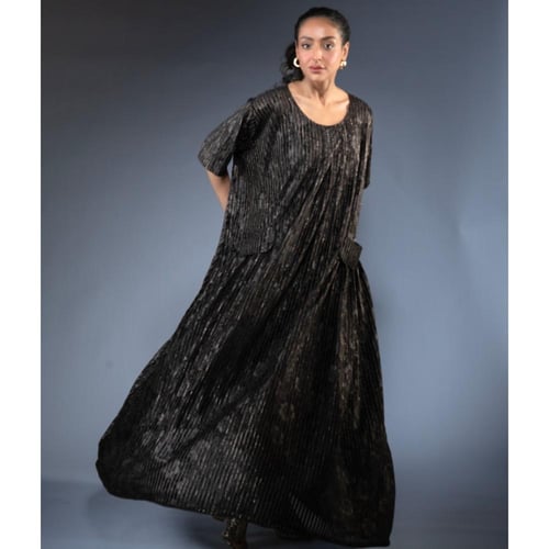 Black and Gold Oversized Dress