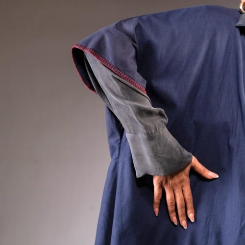 Silk dress and Cape Handmade Embroidery