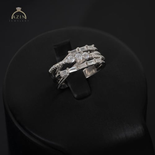 خاتم باجيت راقي تصميم الماس AR-200 | فضة عيار 925