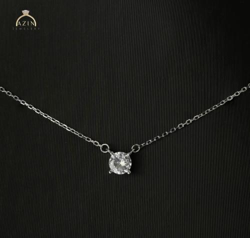 عقد ناعم سوليتير | فضة عيار 925