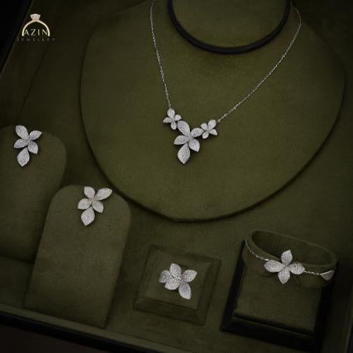 طقم راقي تصميم باسكال 4 قطع | فضة عيار 925