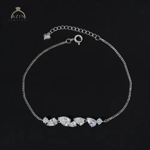 اسوارة احجار دمعات ناعمة | فضة عيار 925