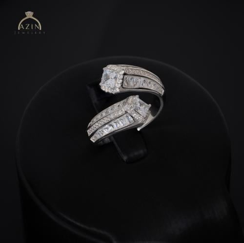 خاتم راقي تصميم الماس AR-202 | فضة عيار 925