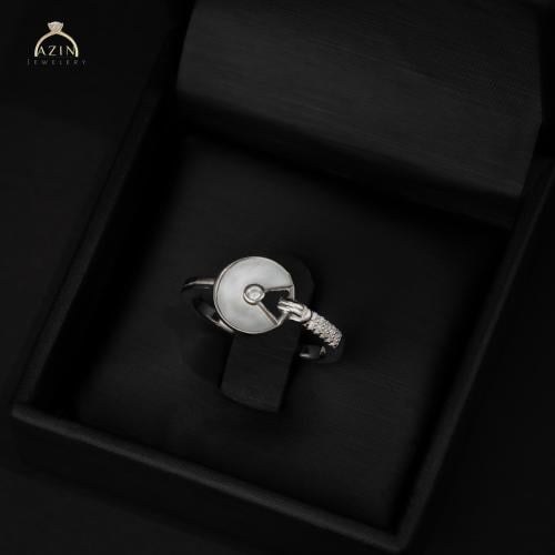 خاتم ناعم صدفي AR-180 | فضة عيار 925