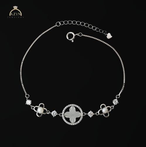 اسوارة وردة ناعمة من الصدف | فضة عيار 925