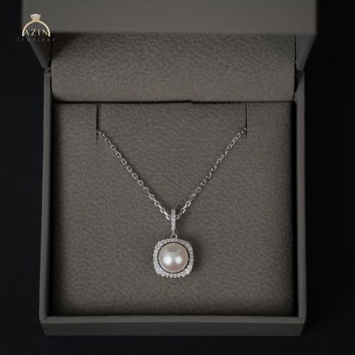 عقد انيق لؤلؤ | فضة عيار 925