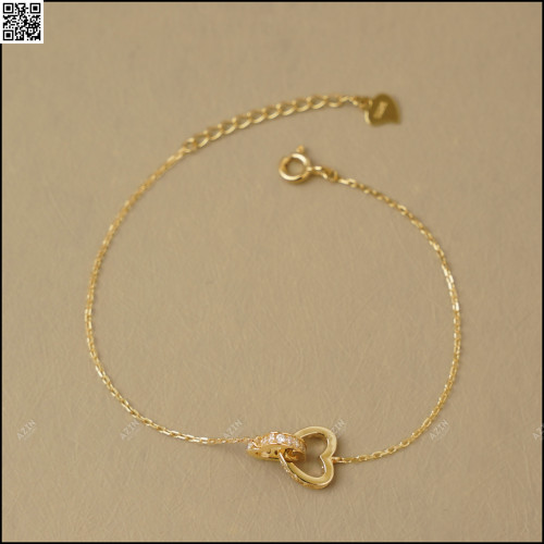 اسوارة ناعمة حلقتين قلب HB-017 | فضة عيار 925