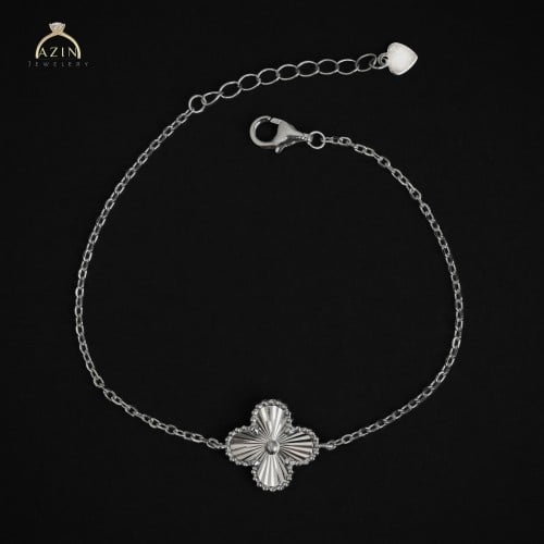 اسوارة ناعمة وردة مموجة | فضة عيار 925