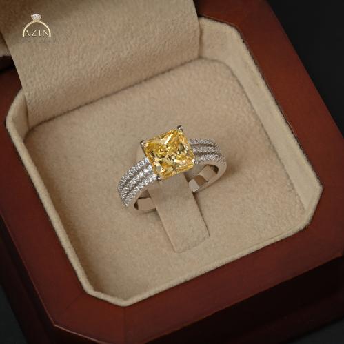 خاتم راقي حجر رئيسي برينسس AR-153 | فضة عيار 925