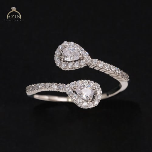 خاتم دمعة فري سايز | فضة عيار 925