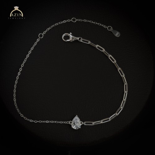 اسوارة دمعة ناعمة | فضة عيار 925