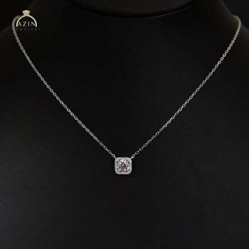 عقد مميز حجر رئيسي دائري | فضة عيار 925