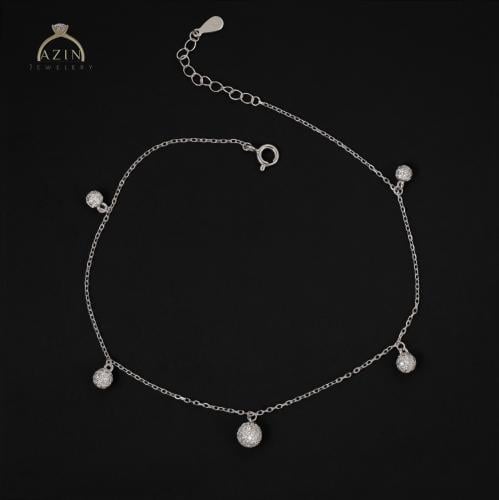 خلخال ناعم 5 كرات | فضة عيار 925