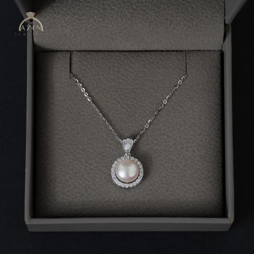 عقد راقي لؤلؤ دائري | فضة عيار 925