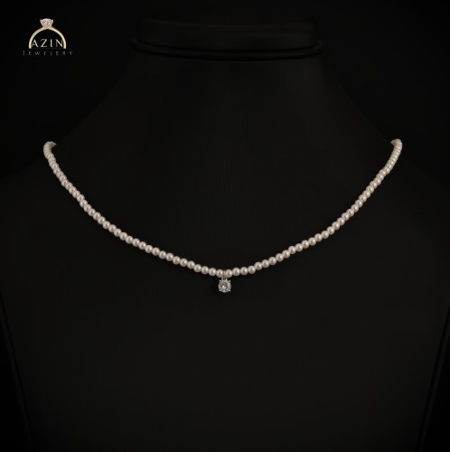 عقد لؤلؤ دائري ناعم | فضة عيار 925