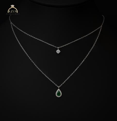 عقد شوكر دورين دمعة | فضة عيار 925