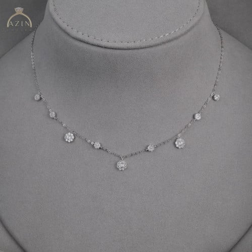 عقد شوكر فلاور ناعم | فضة عيار 925