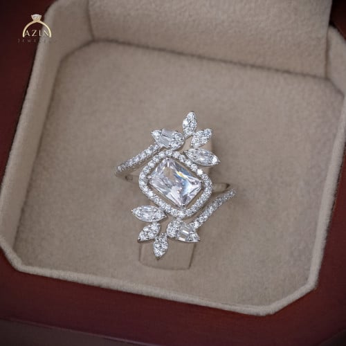 خاتم انيق فري سايز | فضة عيار 925