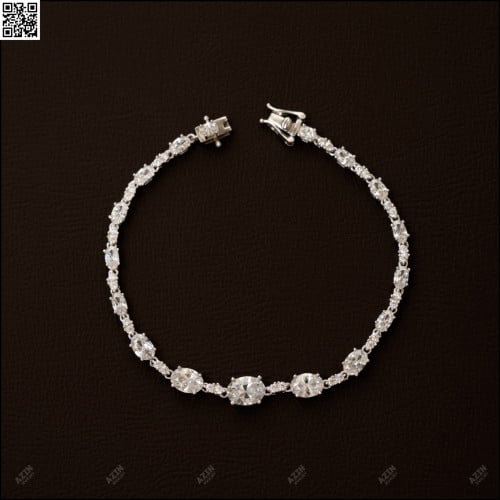 اسوارة راقية تصميم الماس | فضة عيار 925