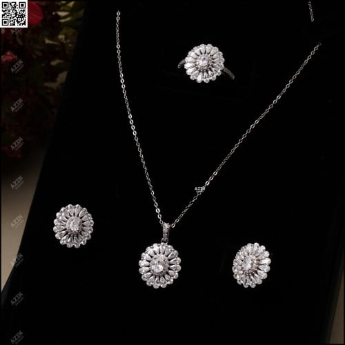 طقم راقي 3 قطع H-S029 | فضة عيار 925