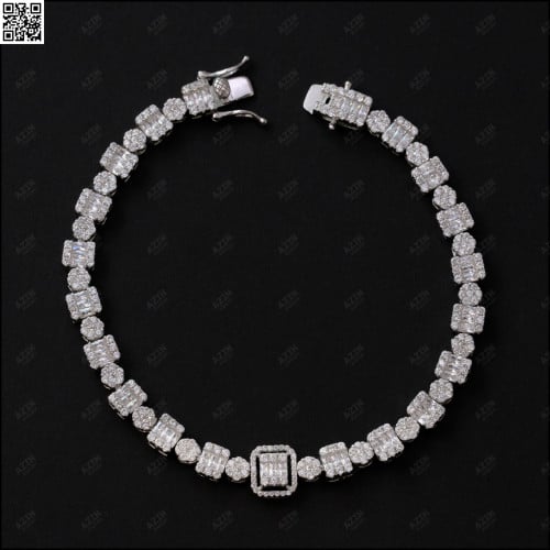 اسوارة راقية تصميم الماس T-B019 | فضة عيار 925