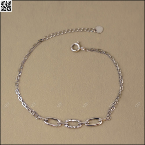 اسوارة ناعمة سلسالين HB-024 | فضة عيار 925