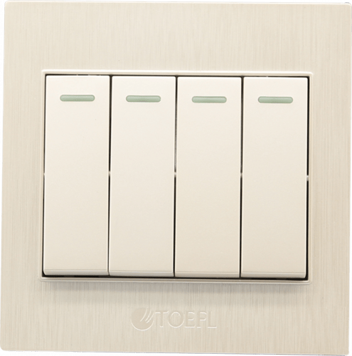 مفتاح كهرباء رباعى ألوان متعددة توفل