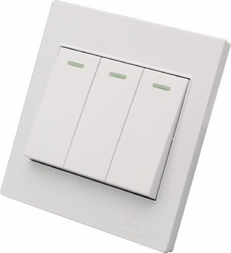 مفتاح كهرباء ثلاثى ألوان متعدده توفل