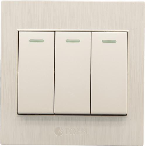 مفتاح كهرباء ثلاثى ألوان متعدده توفل